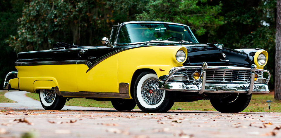 1956 Ford Fairlane Sunliner  top down  right front