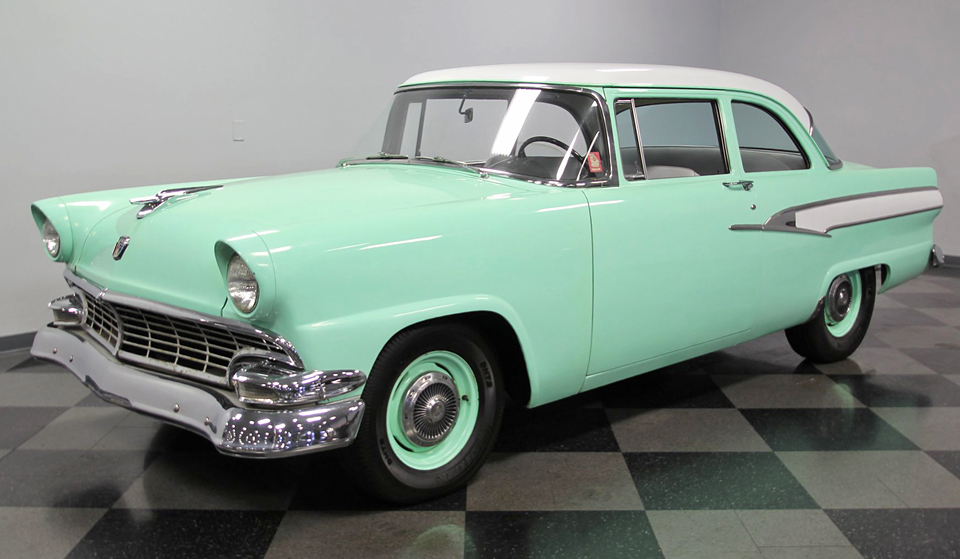 1956 Ford Mainline Tudor Sedan  left front