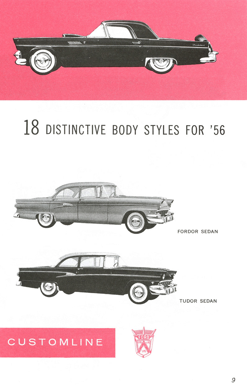 All The Facts Page 9   Customline   Fordor Sedan   Tudor Sedan