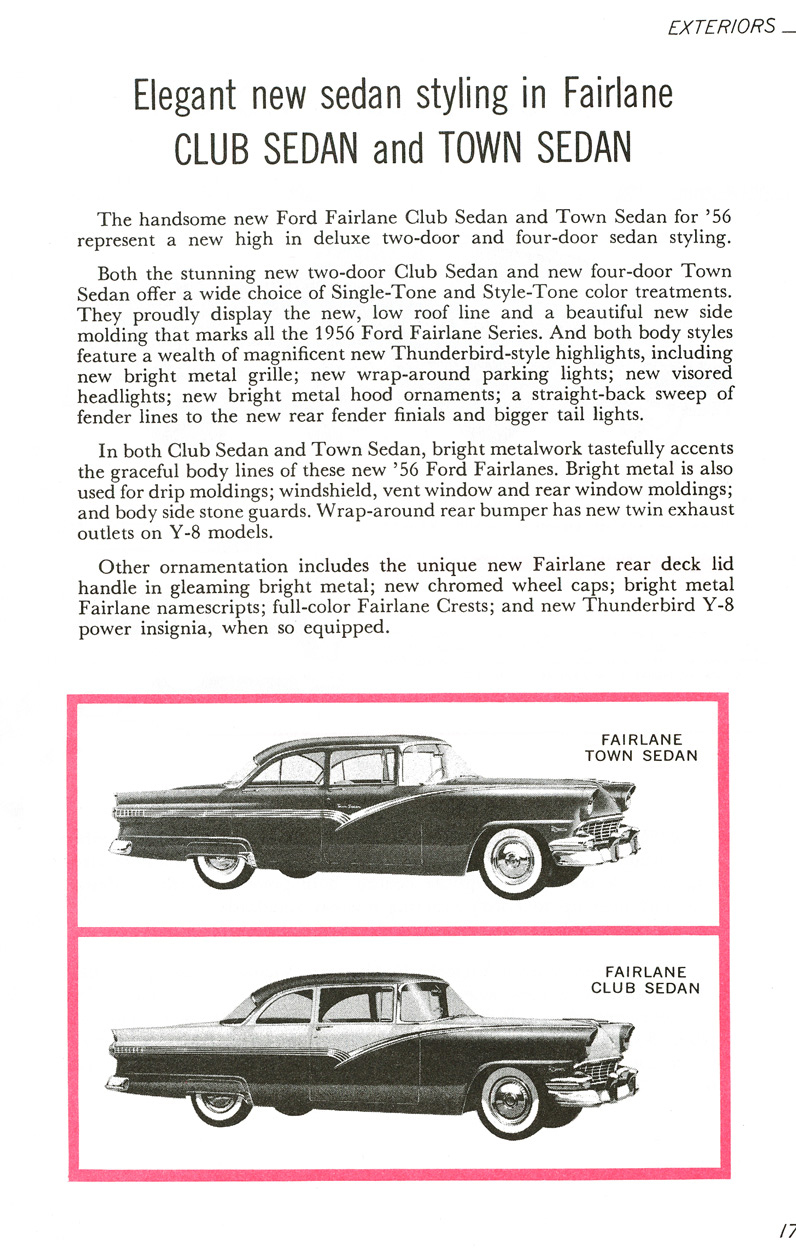 All The Facts Page 17   Fairlane Town Sedan   Fairlane Club Sedan