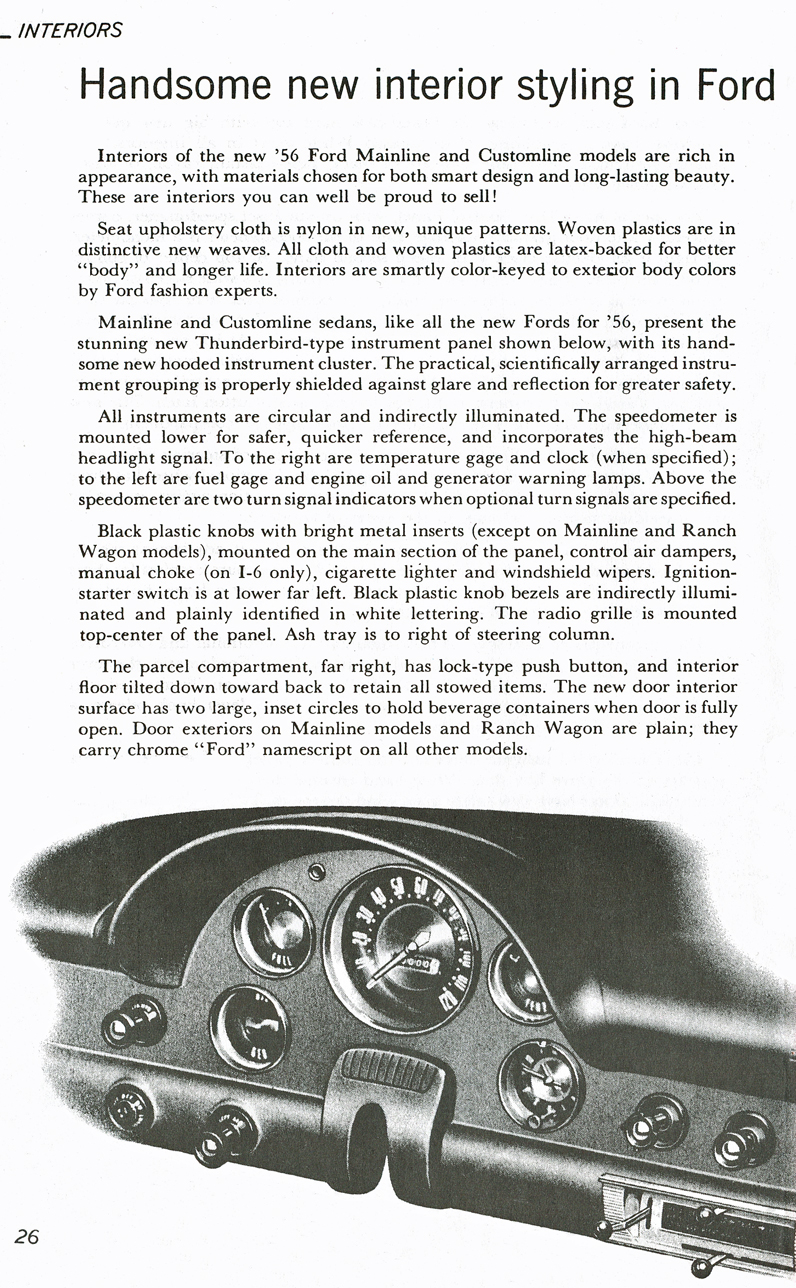 All The Facts Page 26   Thunderbird-Type Instrument Panel