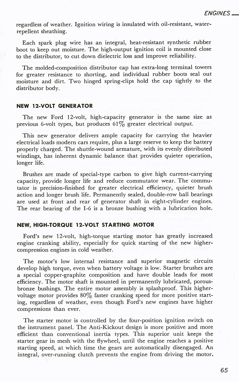 All The Facts Page 65   New 12-Volt Generator   New HIgh-Torque 12-Volt Starting Motor