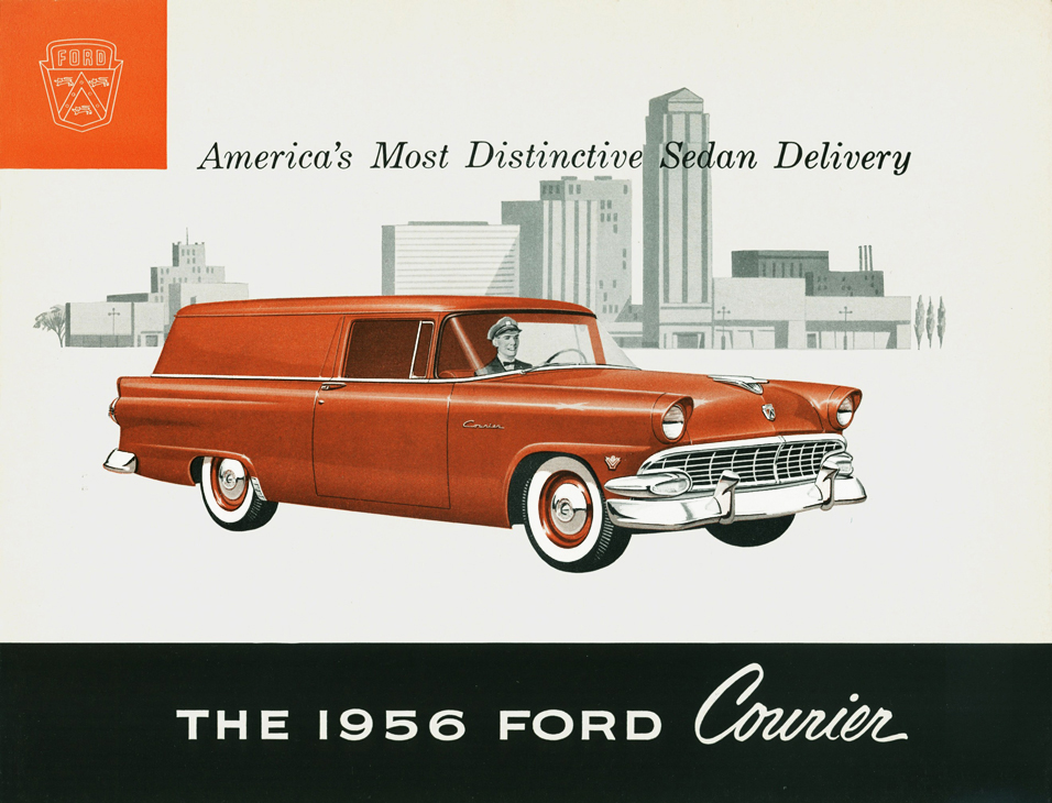 America's Most Distinctive Sedan Delivery  advertisement - The 1956 Ford Courier  illustration