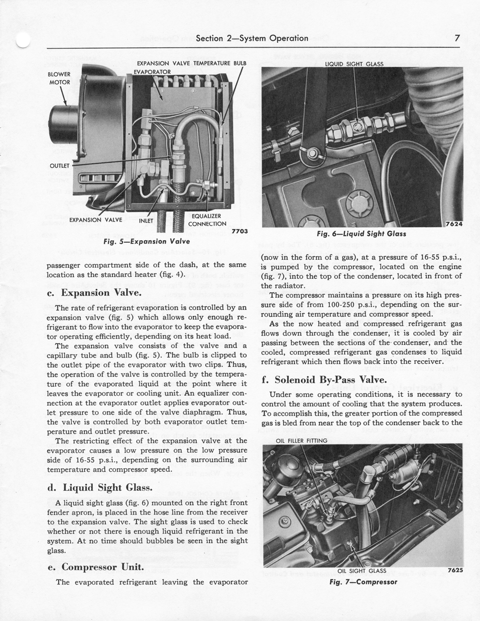 1956 Ford Car Air Conditioning Shop Manual Page 7 - "SelectAire Conditioner"