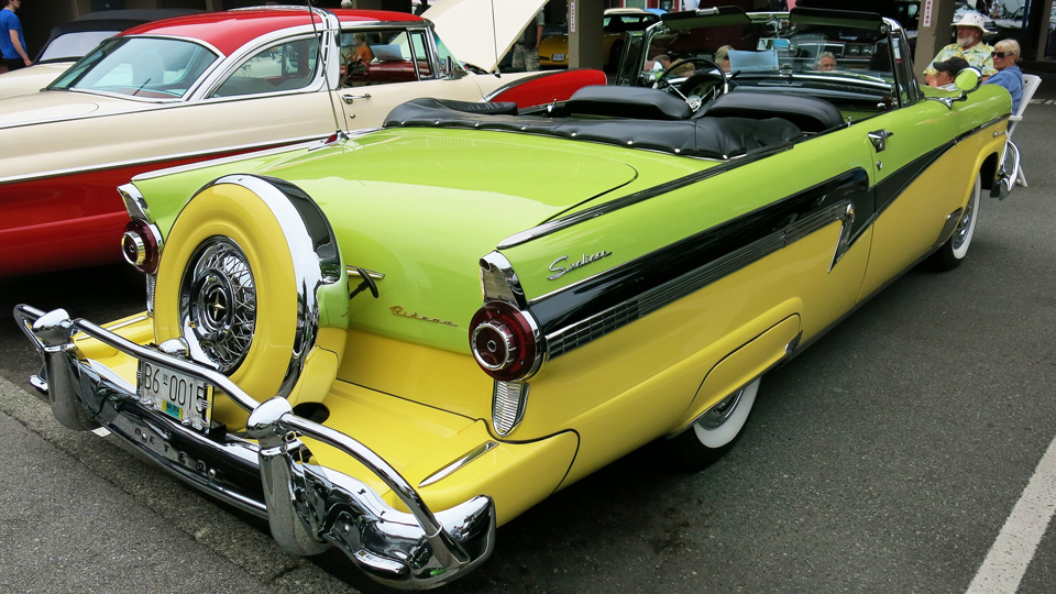 1956 Meteor Rideau Sunliner  top down  right rear