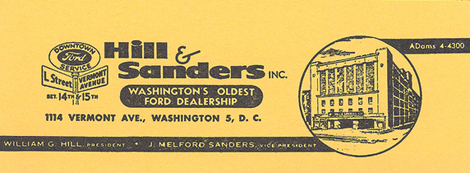 New 1956 Ford Price List Hill & Sanders Inc. 